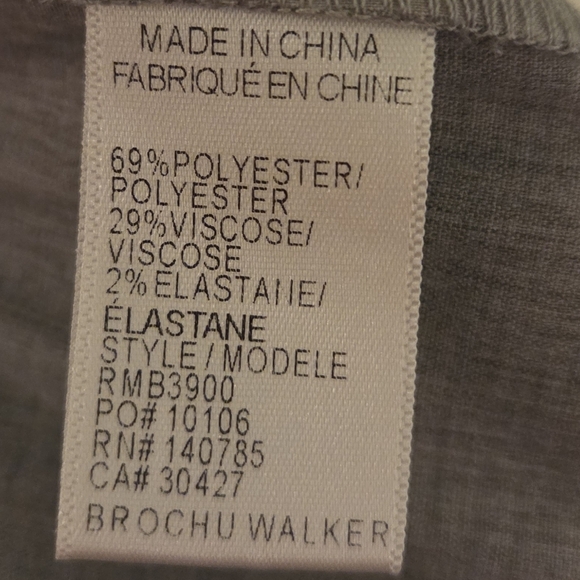 Brochu Walker Westport Brushed Pant RMB3900 Women's Cropped Trouser XS Gray - Picture 7 of 13